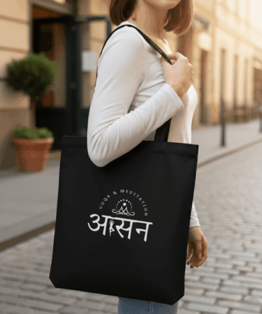 Asan – Black Cotton Tote Bag