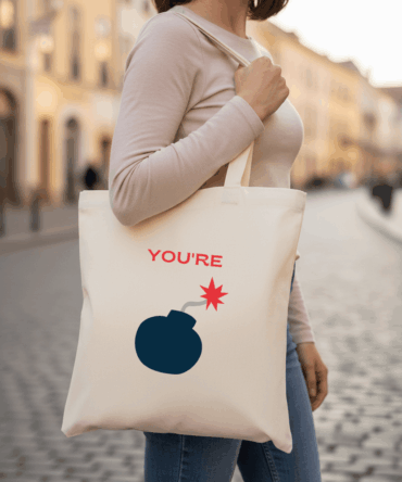 You are Bomb – Off White Cotton Tote Bag