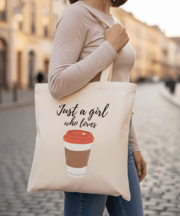 Love Coffee – Off White Cotton Tote Bag