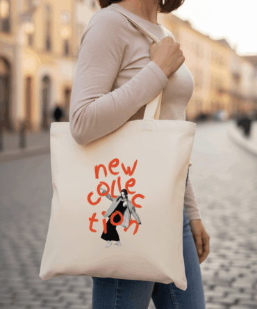 New Collection – Off White Cotton Tote Bag
